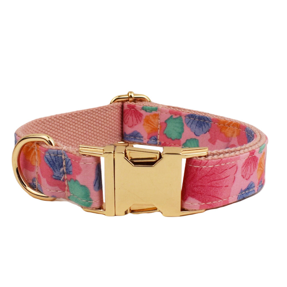 Ondaum Foundation Shell Dog Collar Set – Adjustable Pet Collar, Leash, Bow, and Vest for Small & Medium Dogs