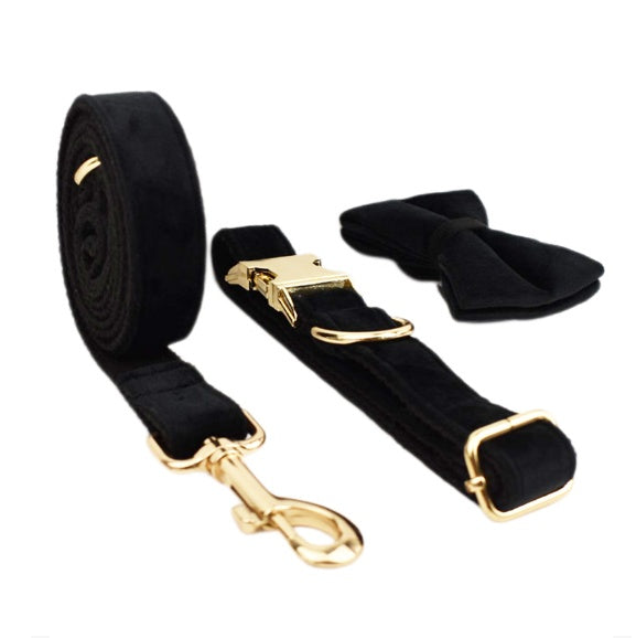 Velvet Pet Collar Traction Rope