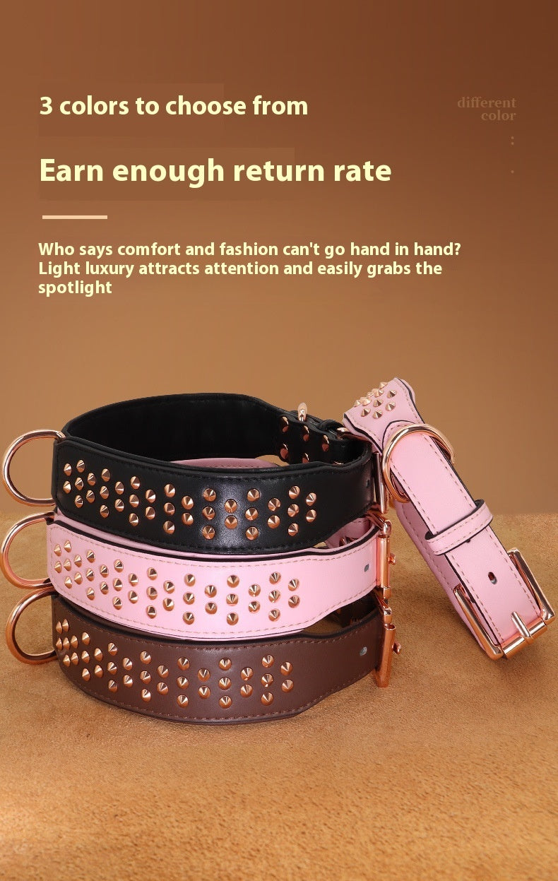 Durable Leather Anti-Bite Dog Collar