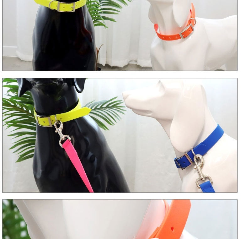 Ondaum Waterproof PVC Dog Collar – Durable, Wear-Resistant Pet Traction Collar