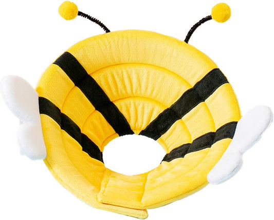 Ondaum Pet Soft and Breathable Cat Cone Collar - Cute Bee Design for Comfortable Recovery and Scratch Prevention