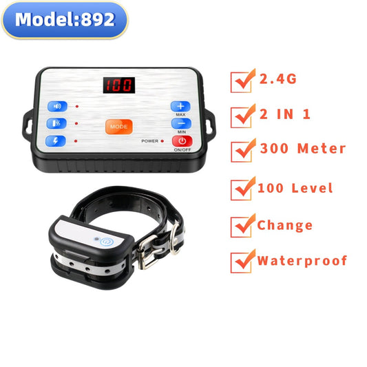 Wireless Dog Fence with Rechargeable Trainer