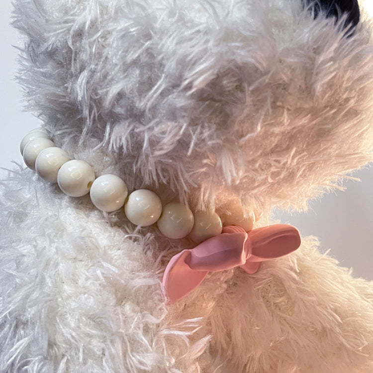 Stylish Monochrome Bow Cat Collar for Holidays