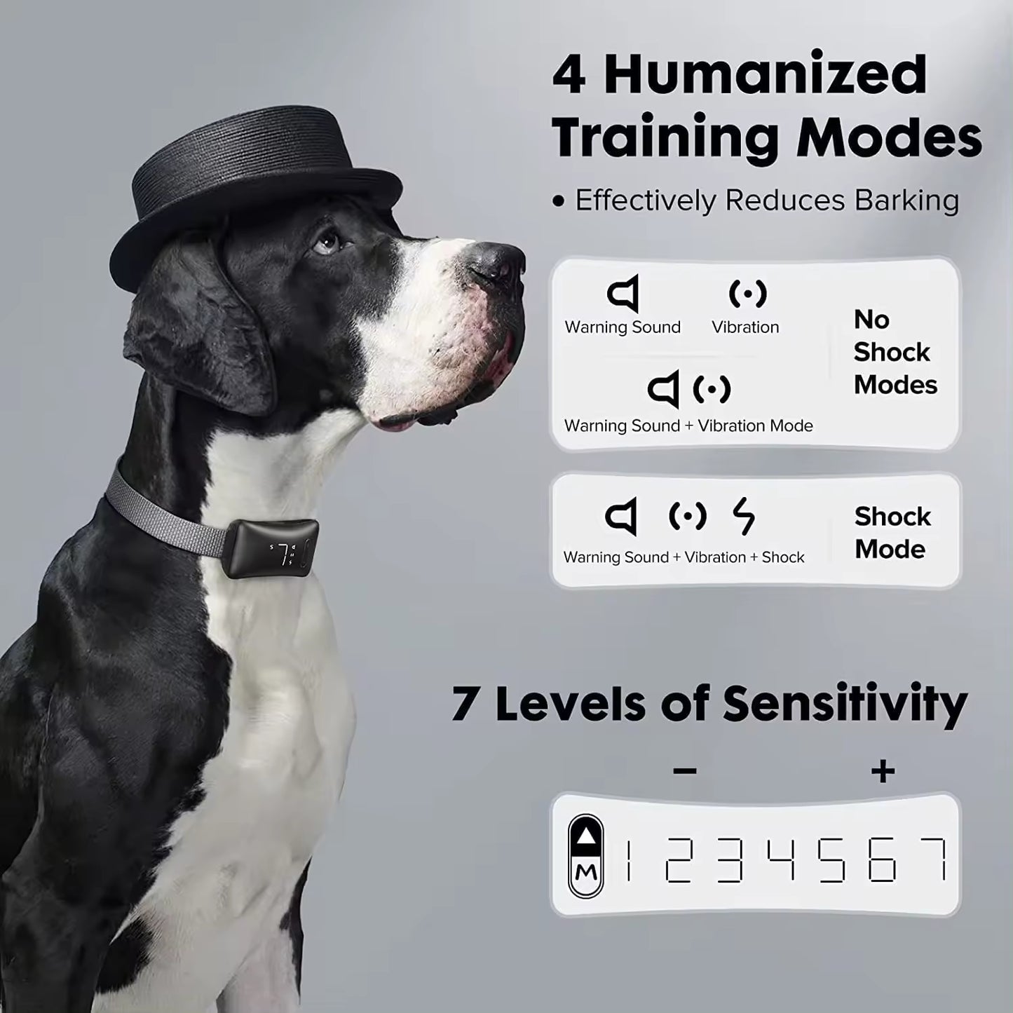 Ondaum Smart Pet Bark Stopper Training Collar for Dogs – Effective Behavior Control