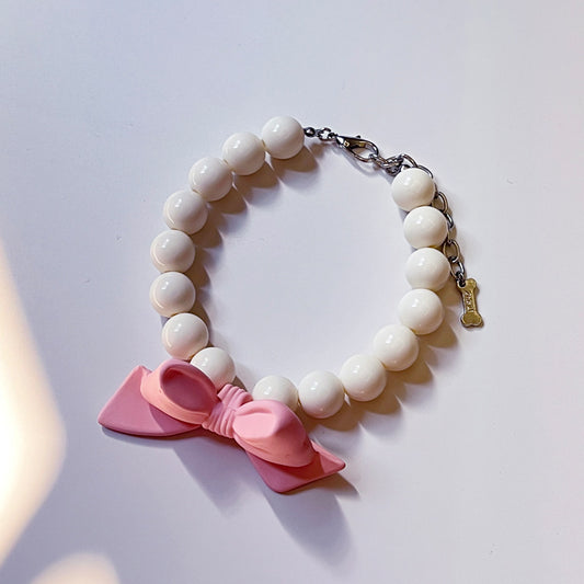 Stylish Monochrome Bow Cat Collar for Holidays