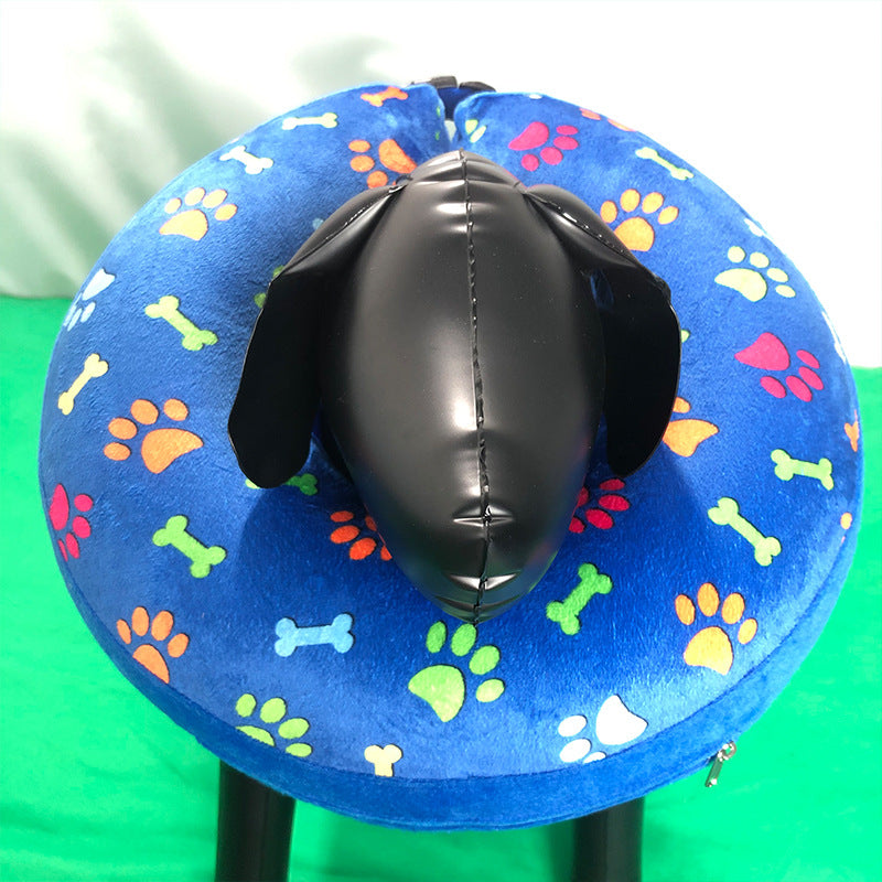 Inflatable Dog Collar for Recovery and Protection