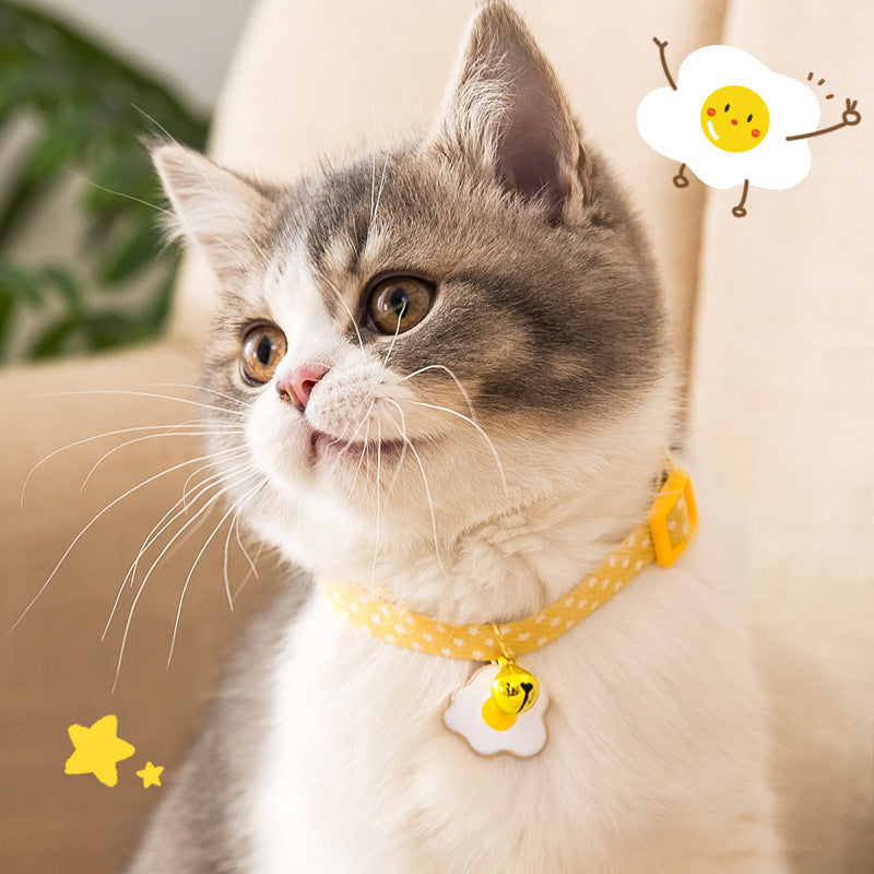 Ondaum Adjustable Cat Collar with Bell – Stylish, Safe, and Comfortable for Small Pets