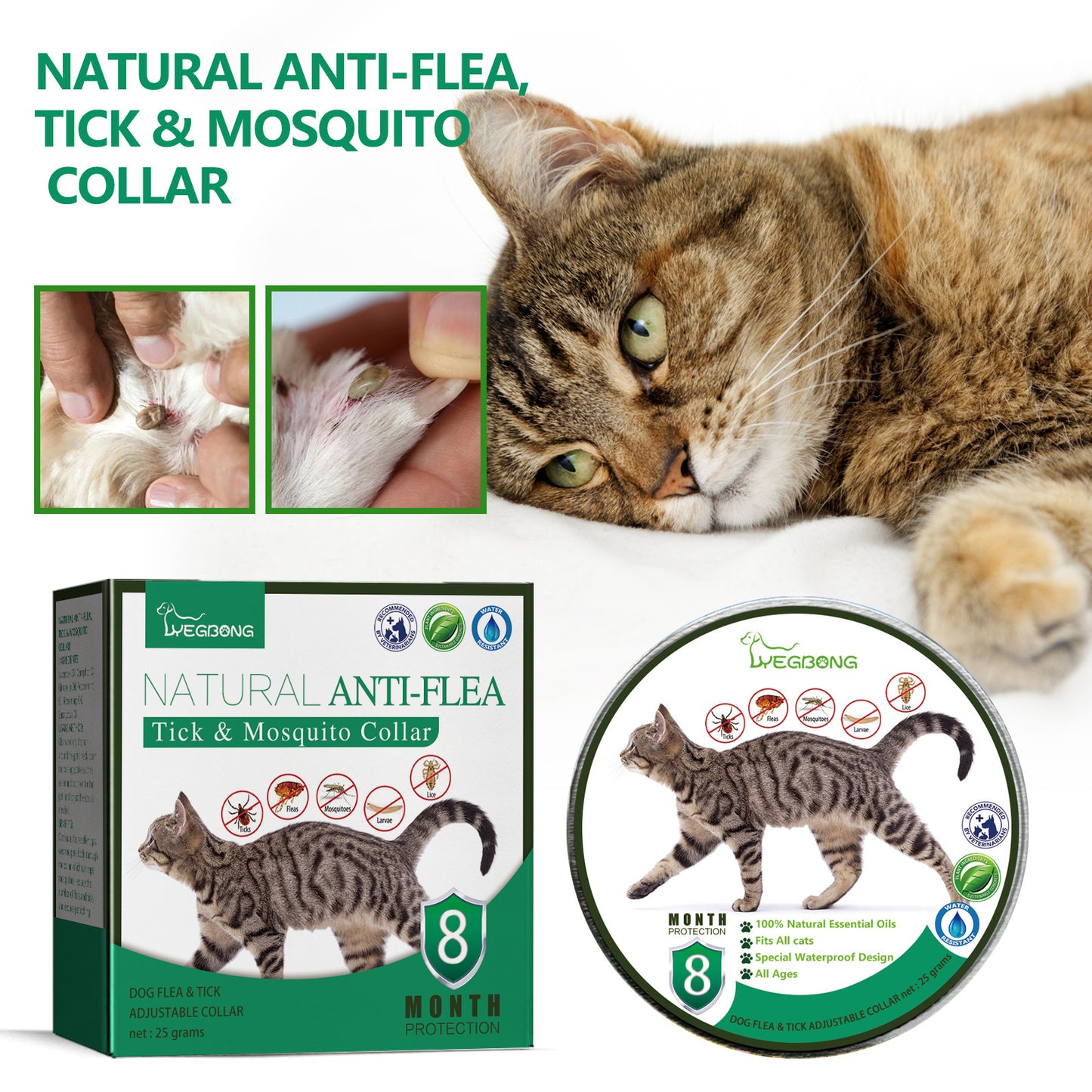 Pet Insect Collar with Natural Repellent