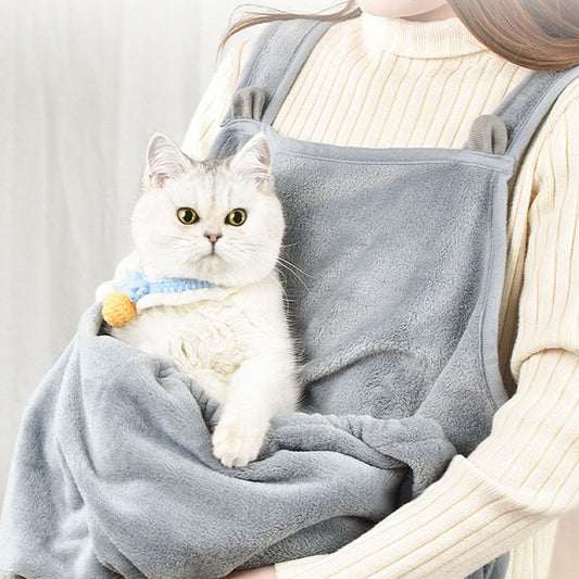 Soft Plush Pet Apron – Anti-Grab & Non-Stick