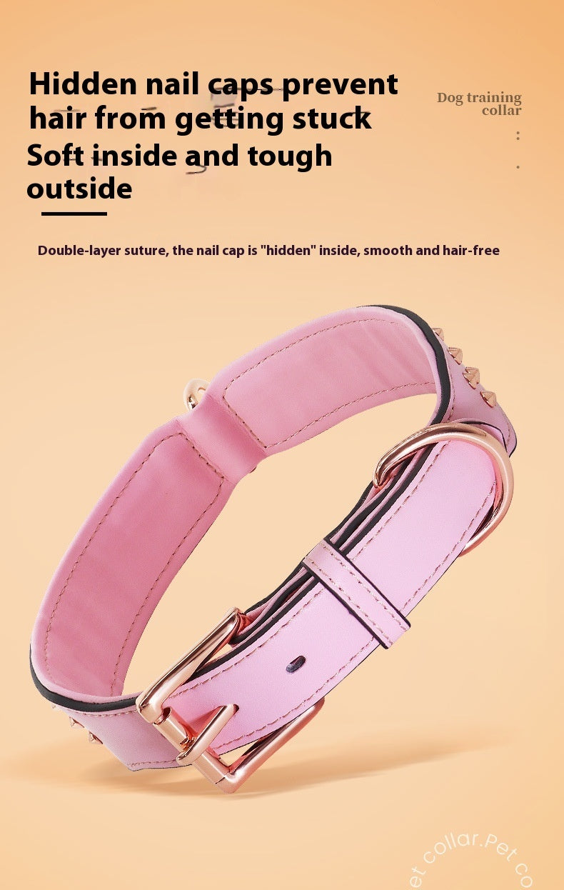 Durable Leather Anti-Bite Dog Collar