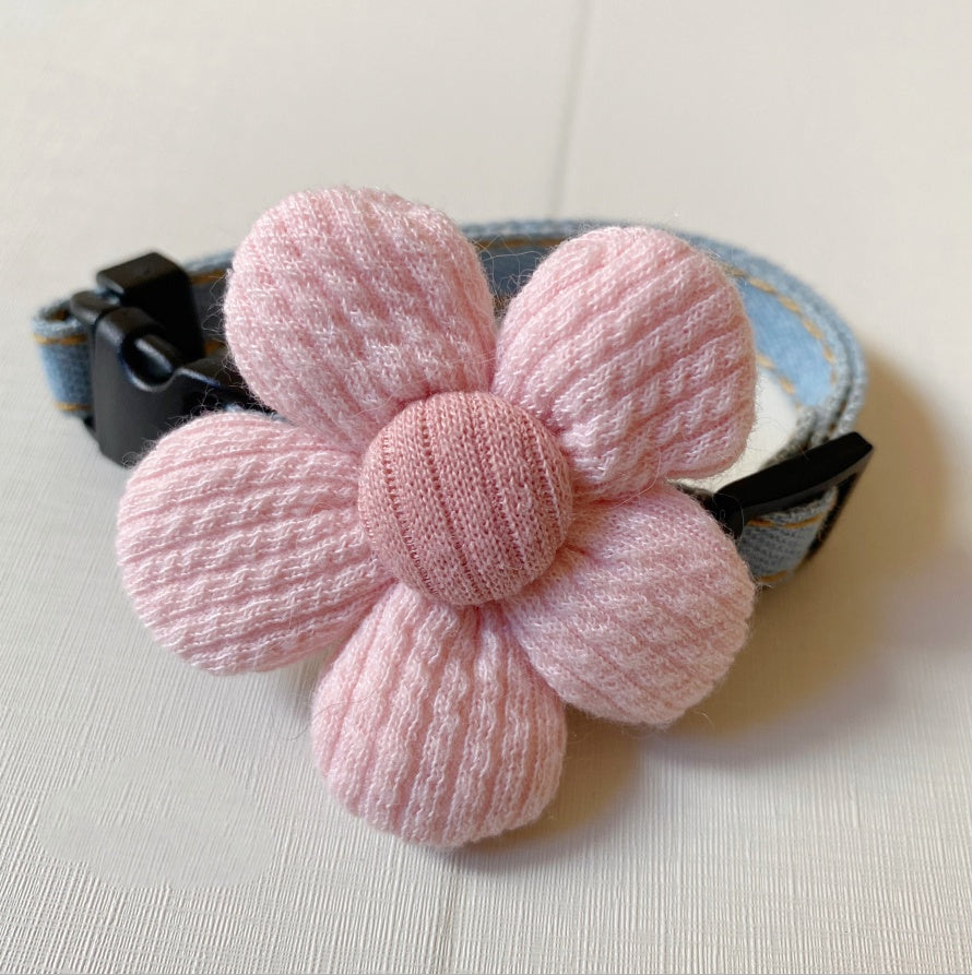 Kitten Floral Bow Tie Collar