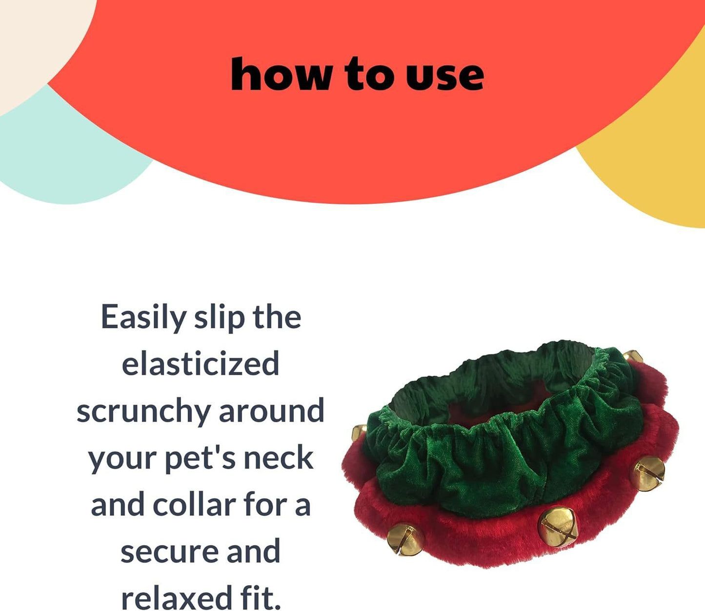 Christmas Dog Collar with Bells for Pets