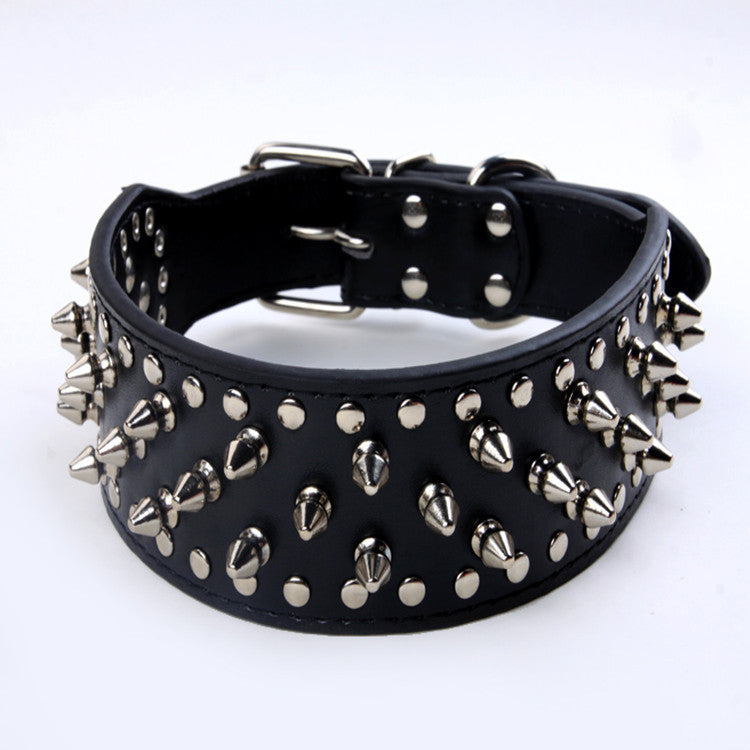 Stylish Bullet Nail Dog Collar for Pets
