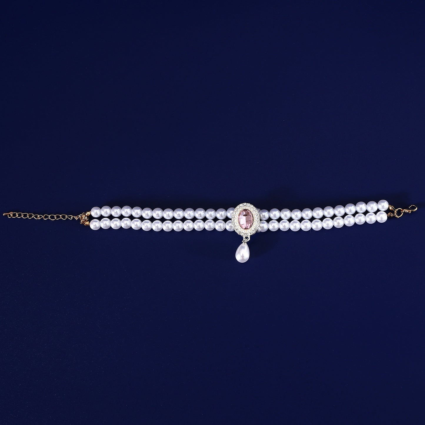 Luxurious Double-Layer Pearl Pet Necklace – Elegant Gemstone Pendant Collar for Small Dogs & Cats