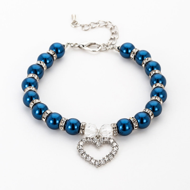 Pearl Necklace Pet Collar Decoration
