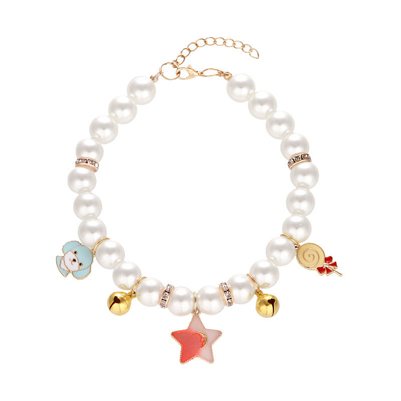 Pearl Hand-woven Adjustable Cat Collar