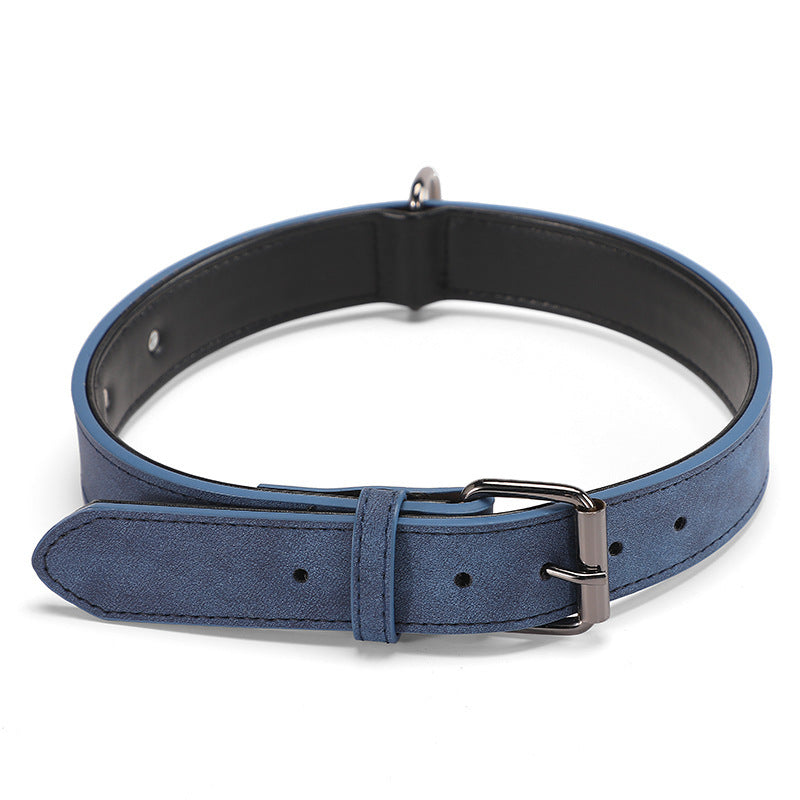 Pet Microfiber Leather Engraved Adjustable Anti-lost Collar