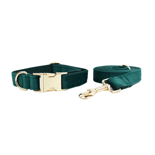 Velvet Pet Collar Traction Rope