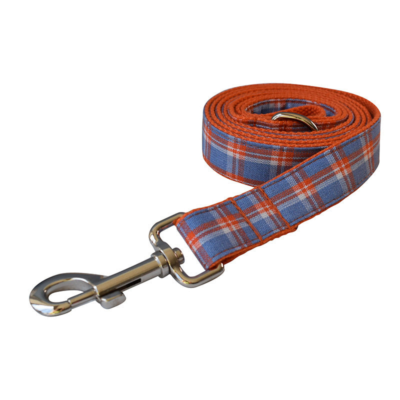 Orange Mesh Dog Rope Pet Collar Alloy Buckle