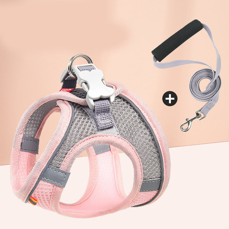 Mesh Breathable Reflective Vest Traction Rope