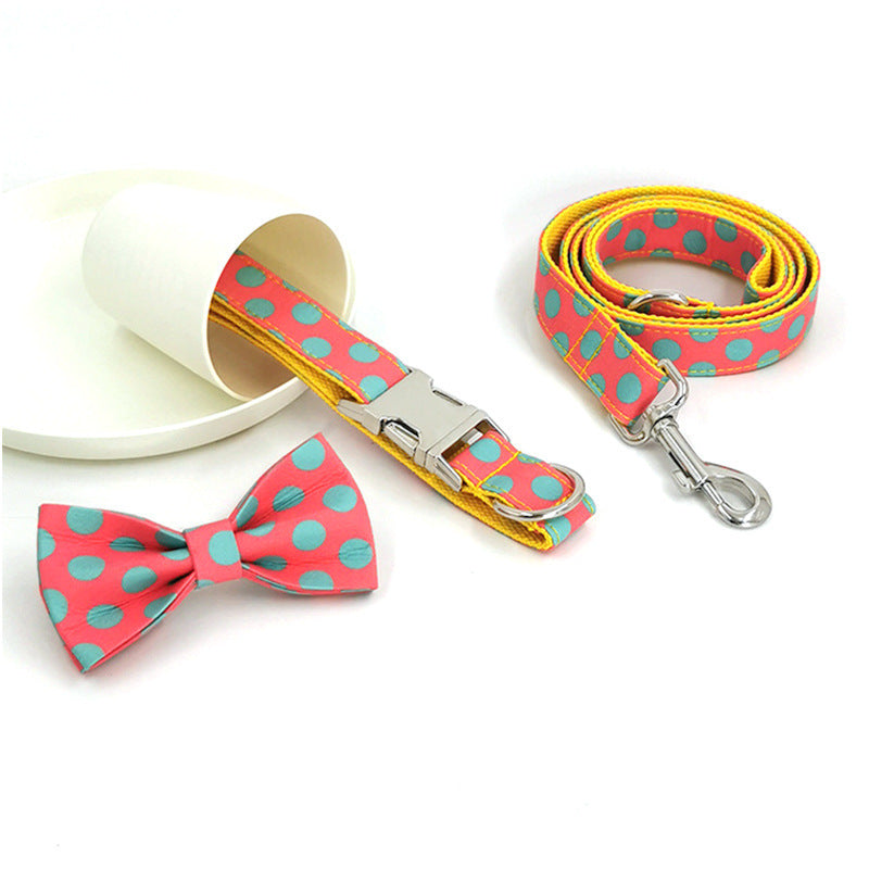 Polka Dot Dog Collar Traction Rope Review