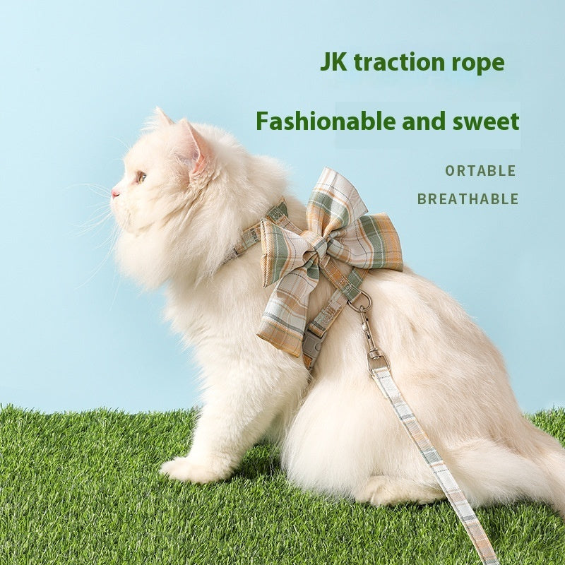 Product Title: Ondaum Bow I-Shaped JK Pet Hand Holding Rope for Cats – Comfortable and Durable Leash for Your Feline Friend