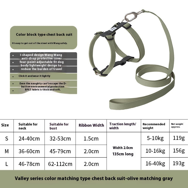 Pet Harness Valley I-shaped Anti Breaking Loose