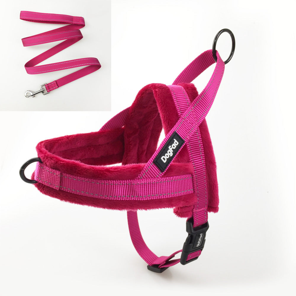 Pet Chest Strap With Flap For Comfortable Lining And Dog Leash