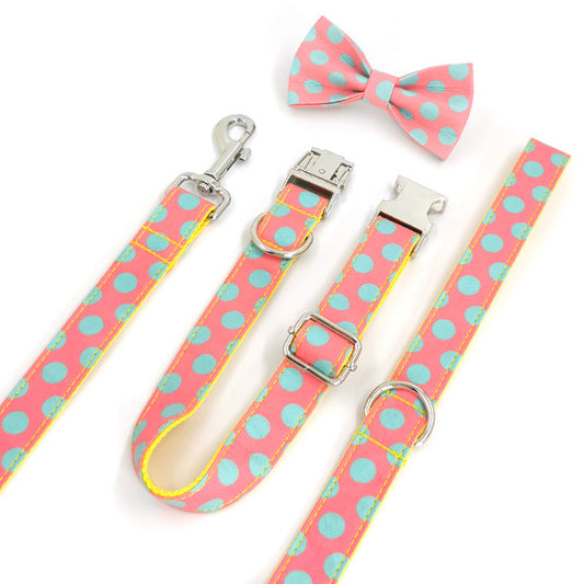 Polka Dot Dog Collar Traction Rope Review
