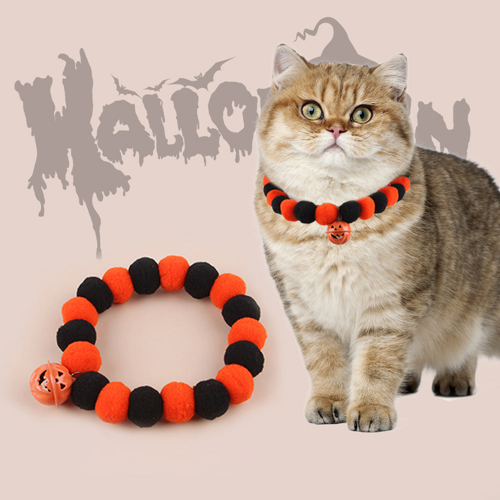 Ondaum Funny Naughty Cat Collar - Trick or Treat Pumpkin Collar for Playful Pets