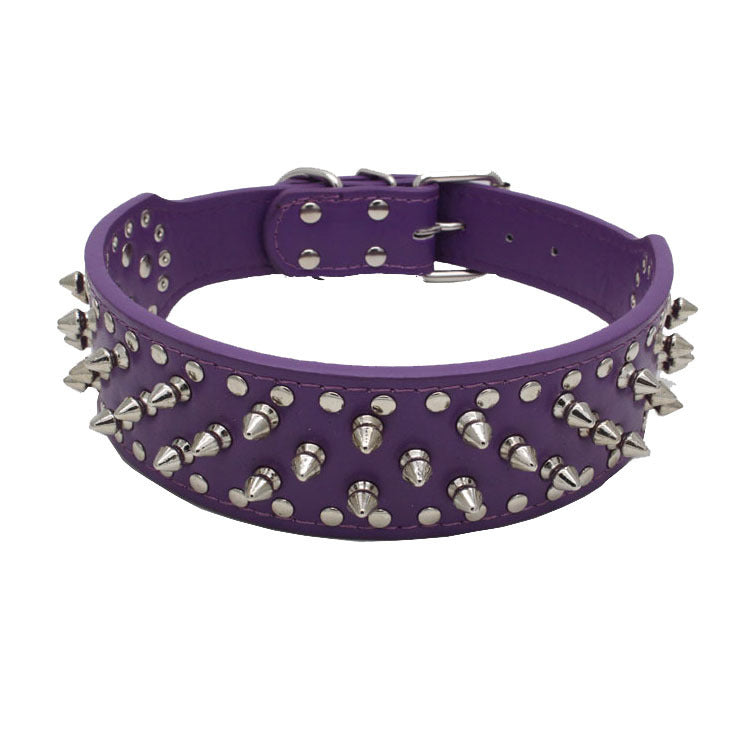 Stylish Bullet Nail Dog Collar for Pets