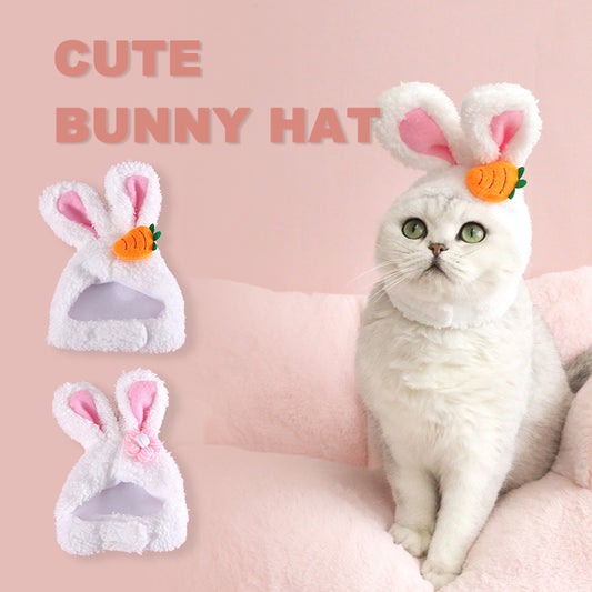 Cute Rabbit Hat for Pets – Soft & Stylish