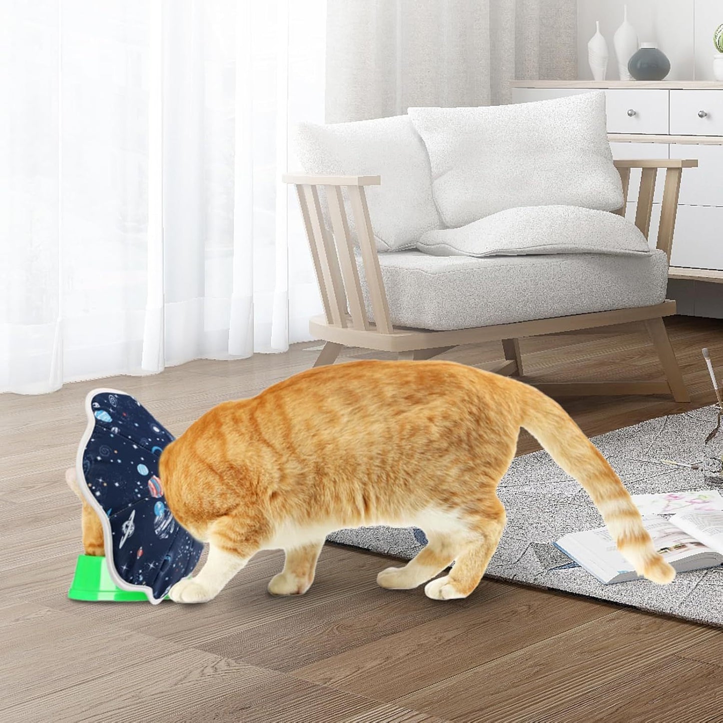 Ondaum Soft Cat Recovery Collar – Adjustable Cat Cone for Surgery, Waterproof & Comfortable Protective Neck Cone for Kittens, Small & Medium Cats