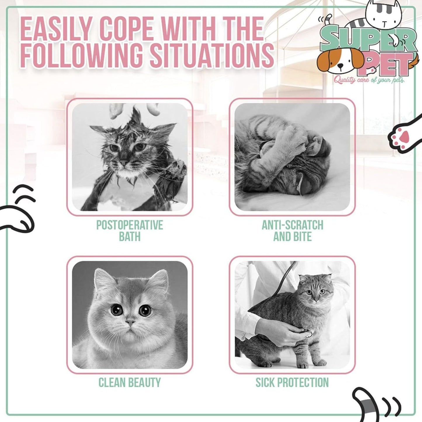 Ondaum Pet Soft and Breathable Cat Cone Collar - Cute Bee Design for Comfortable Recovery and Scratch Prevention