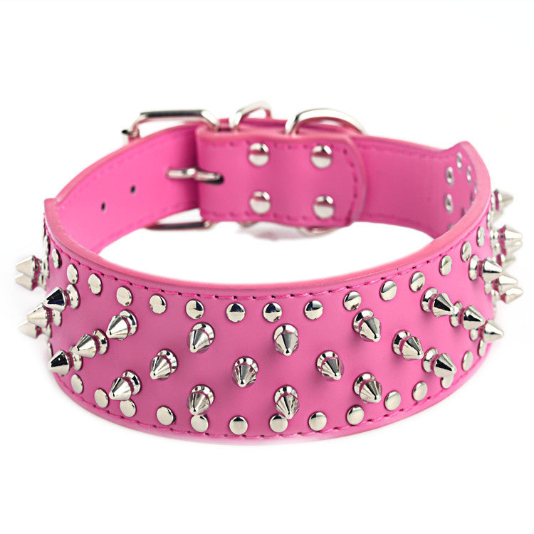 Stylish Bullet Nail Dog Collar for Pets