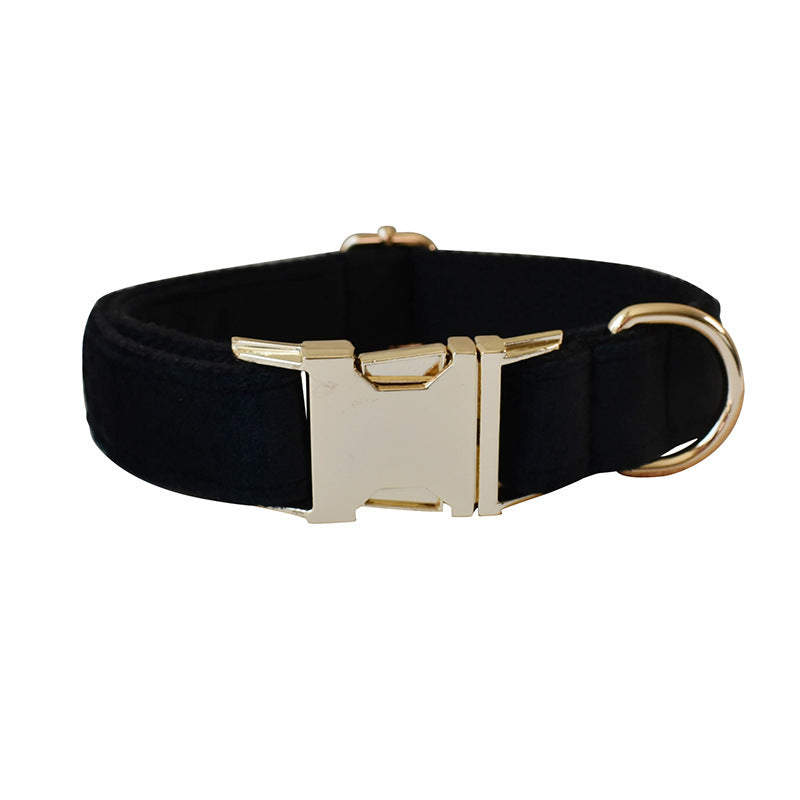Double Layer Microfiber Rose Gold Buckle Collar Leash