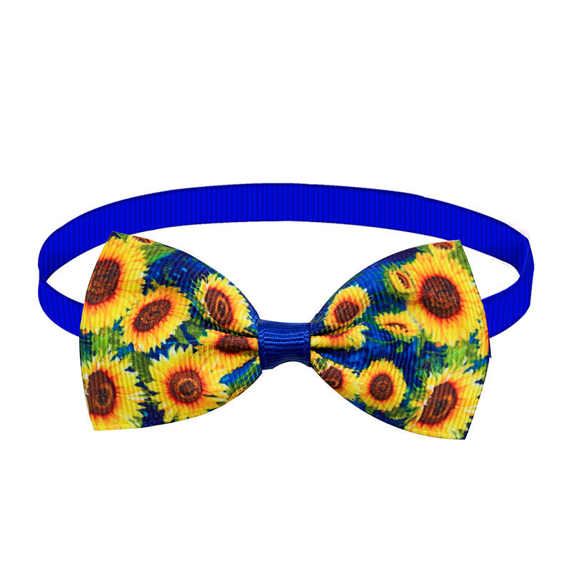 Sunflower Pet Bow Tie Dog Summer Decoration