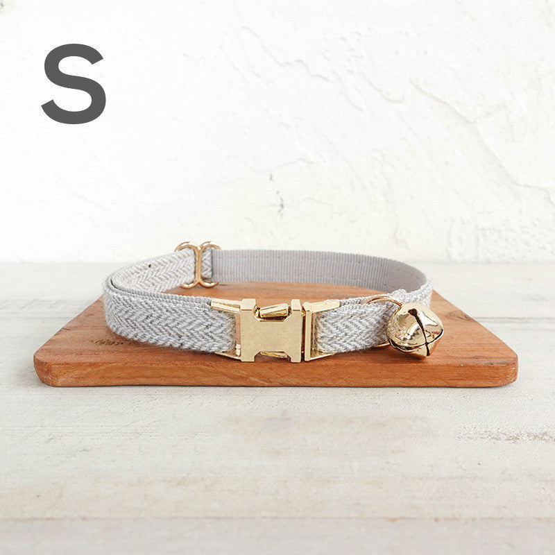Pet Cat Collar Light Grey Double Soft