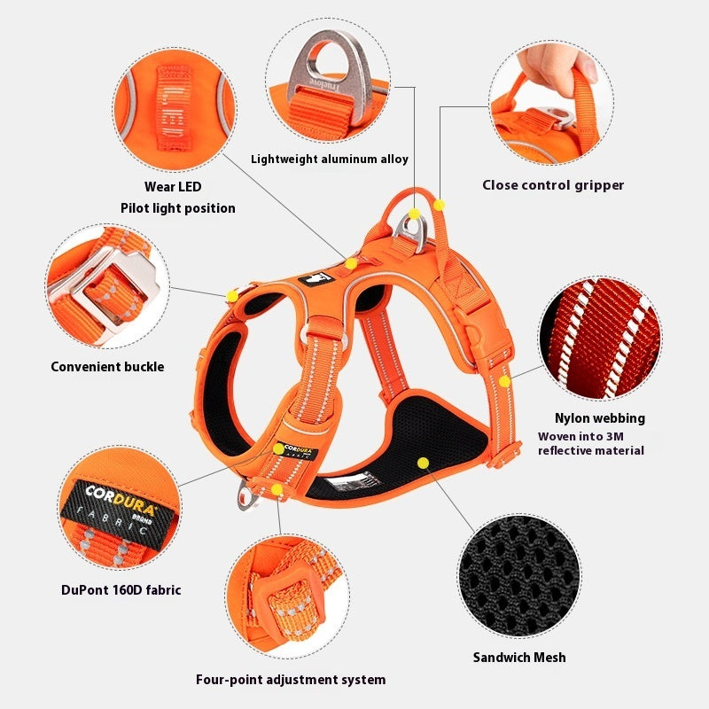 Chest Strap Camouflage Reflective Explosion-proof Dog Supplies