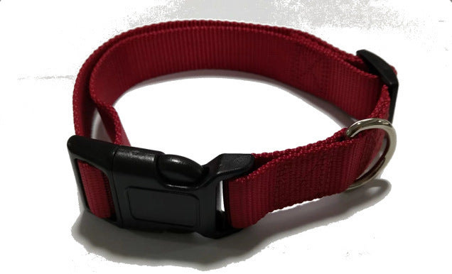 Ondaum Adjustable Plain Polyester Pet Collar – Durable & Comfortable Dog Collar in Multiple Colors & Sizes