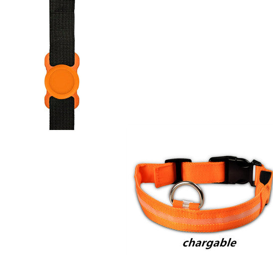 New Transparent Silicone Locator For Dog Loss Protection LED Pet Dog Luminous Collar Night Safety Flashing Glow Set
