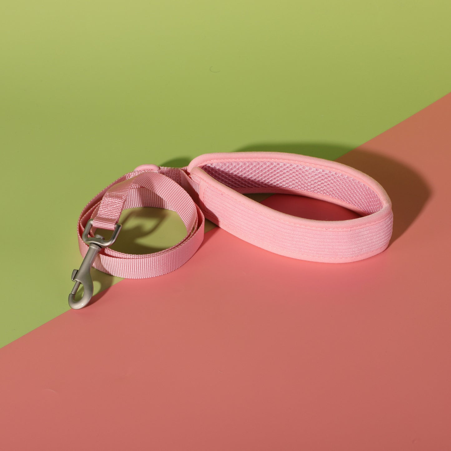 Pink Corduroy Pet Walking Set Bundle