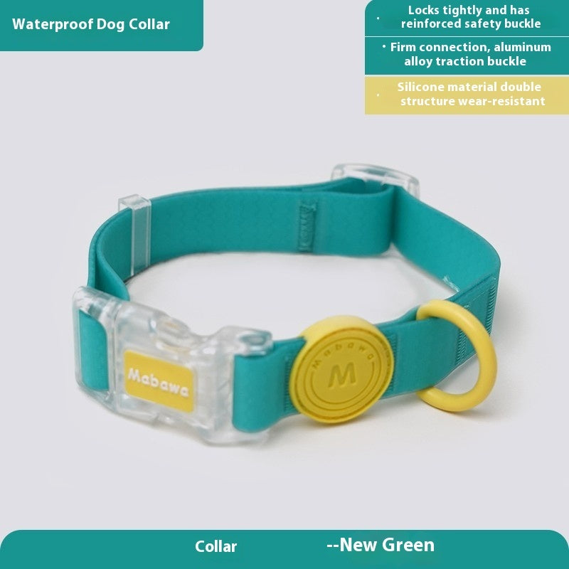 Ondaum Adjustable Dog Collar and Leash – Durable Nylon Pet Chain with Hand Holding Rope, Available in Multiple Colors and Sizes
