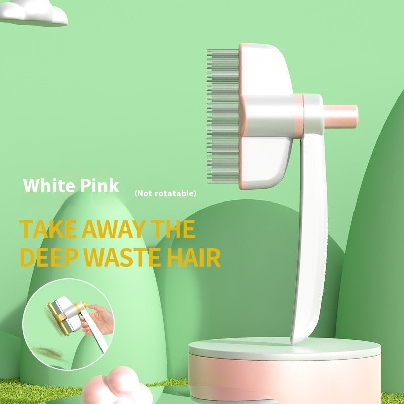 Self-Cleaning Pet Comb for Long-Haired Cats and Dogs - Effortless Grooming & Flea Removal