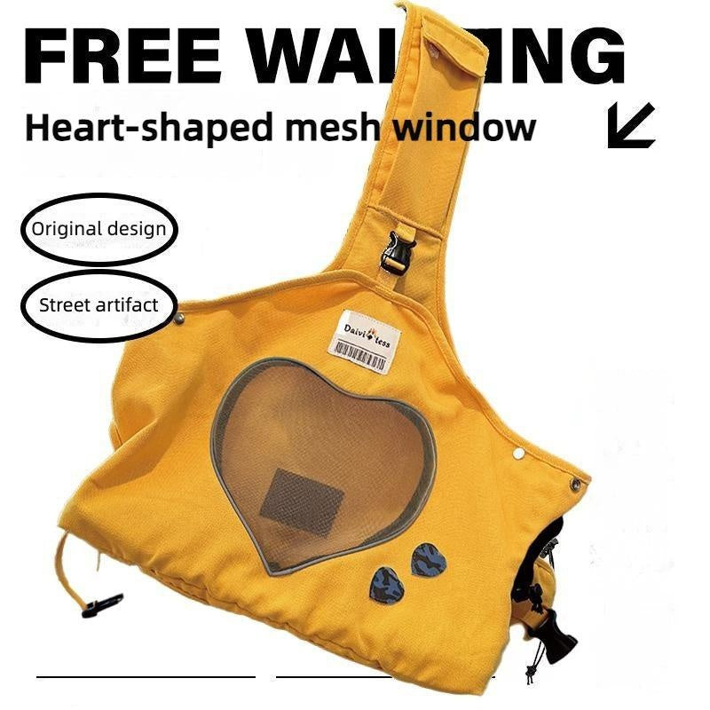 Pet Canvas Shoulder Bag, Cute Animal ShapedCat Carrier Canvas Bags,Portable Pet CanvasTote Chest Bag That Can Expose Head,OutdoorTravel Pet Carrier For Cats Dogs Pet Supplies