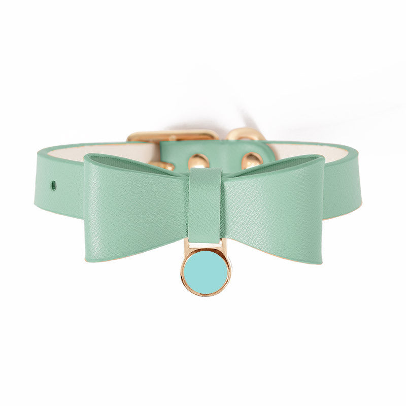 Luxury Leather Cat Collar for Stylish Pets