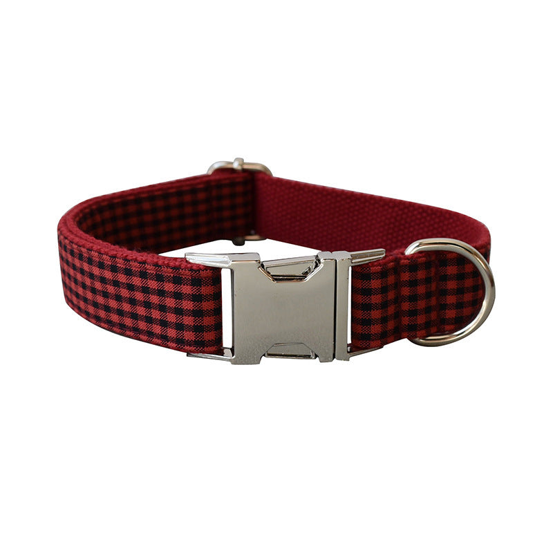 Red And Black Plaid Cotton Alloy Accessories