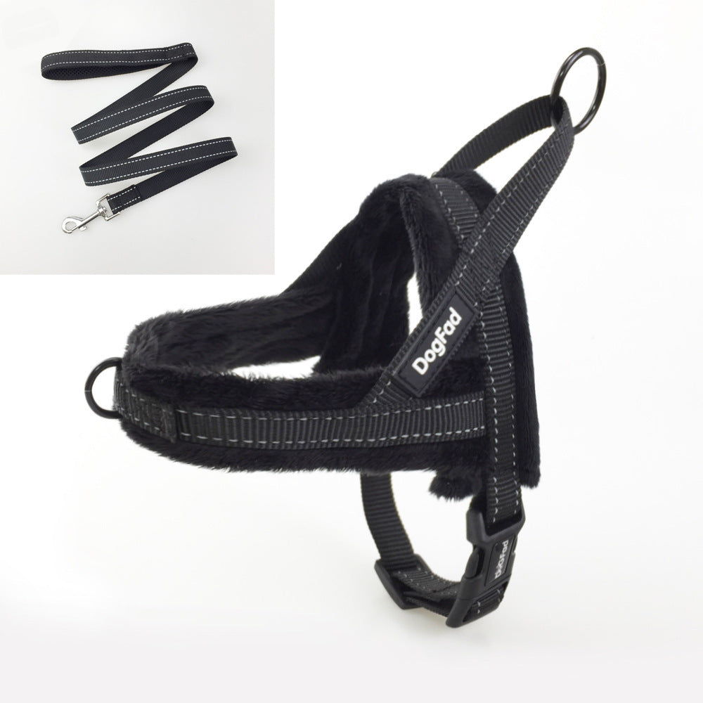 Pet Chest Strap With Flap For Comfortable Lining And Dog Leash