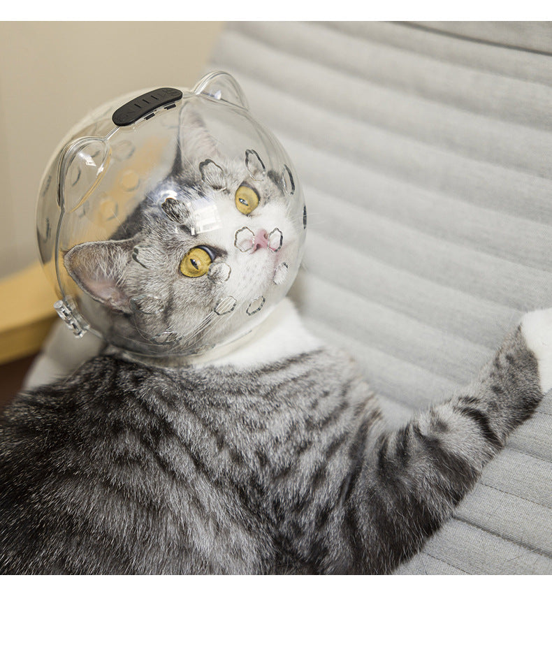 Ondaum Cat Head Cover & Protective Booties – Anti-Bite, Anti-Scratch, Anti-Licking Safety Collar for Grooming & Bathing