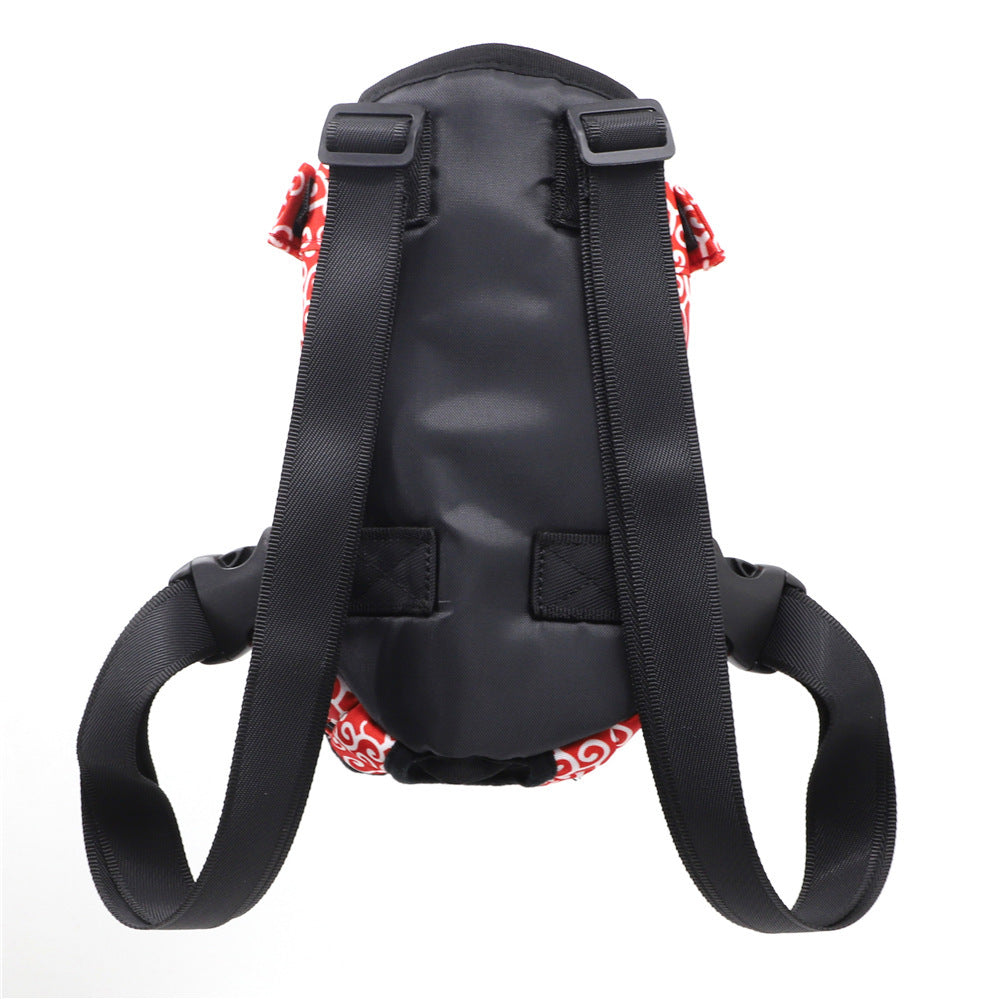 Outing Portable Canvas Backpack Pet Chest Backpack Breathable Portable Pet Bag